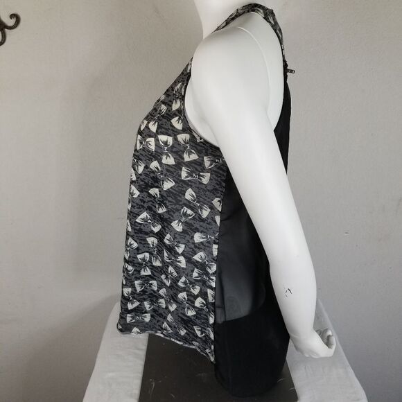 Self Esteem Black Sheer Back Razorback Top - Picture 2 of 8